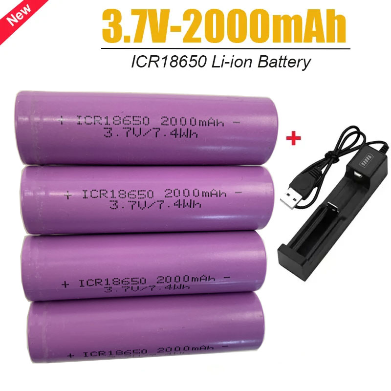 Diy Electronics Cleaner - 新オリジナル ICR18650 大容量充電式リチウムイオン電池 3.7V 2000mah、さまざまな電子製品 DIY