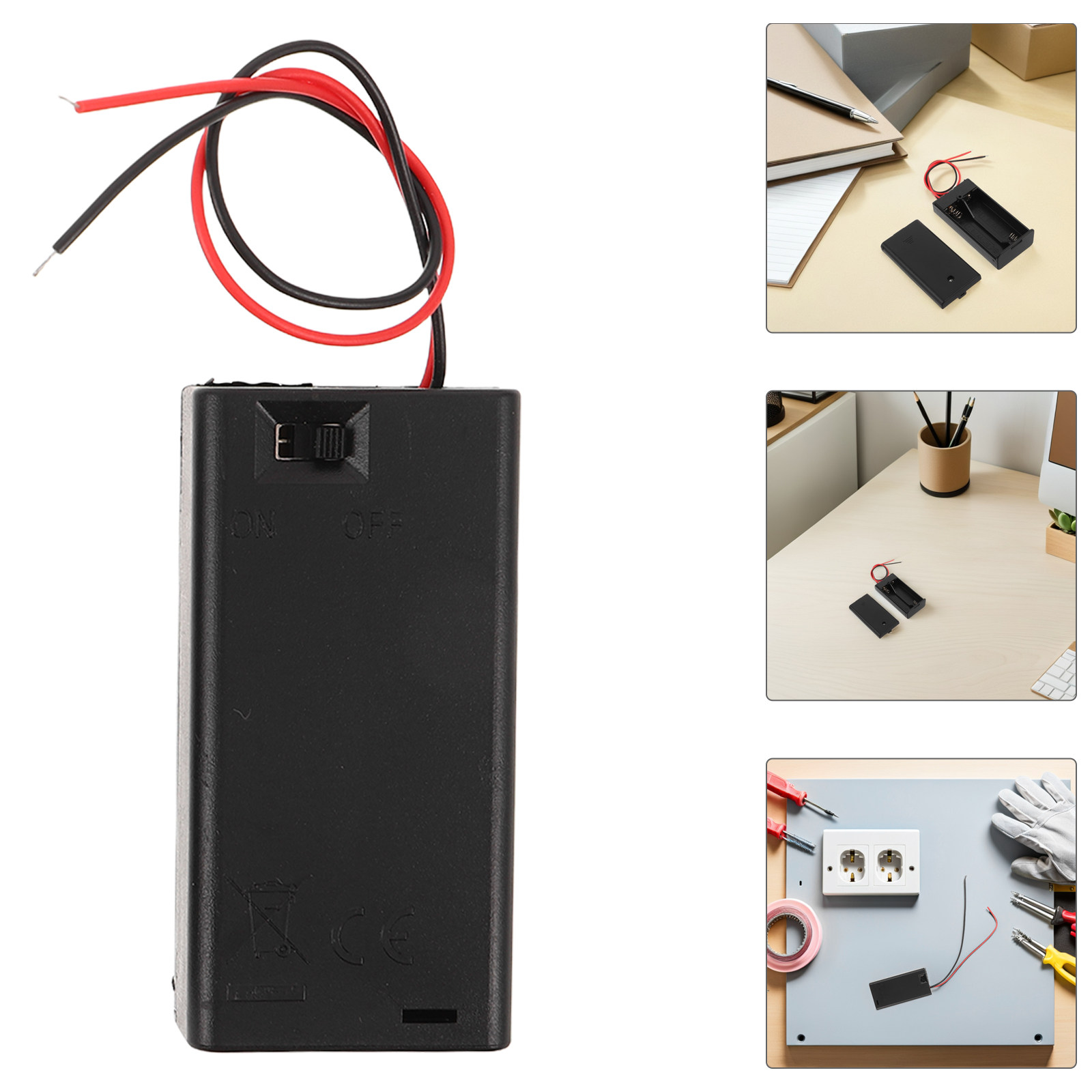 Useful Diy Electronics Projects - 10個入りAA電池ホルダーケース 有線カバー 電池ボックス 回路DIYプロジェクト 学校工作 電子機器用
