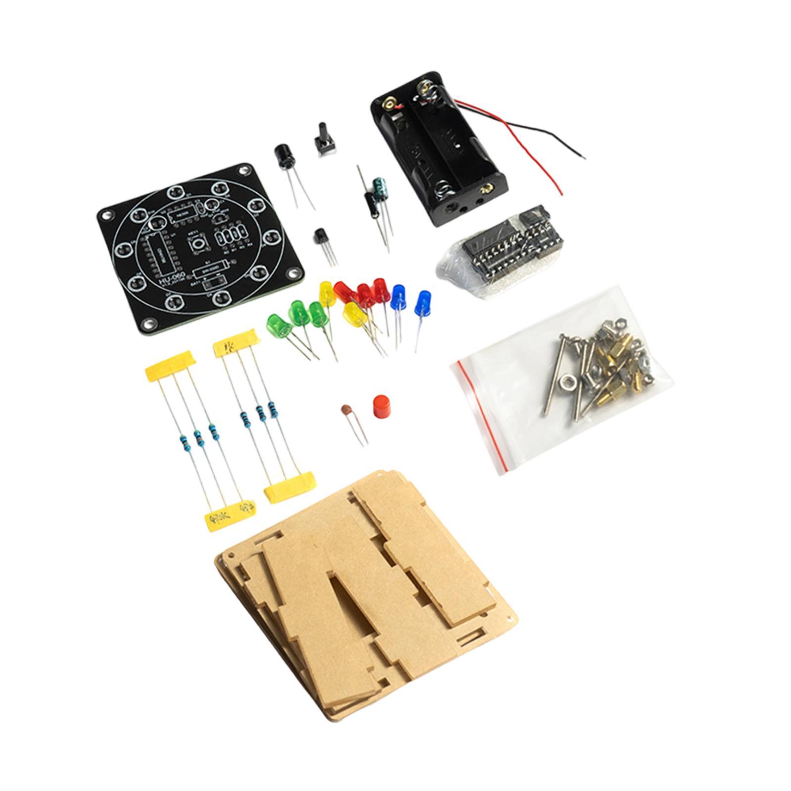 Diy Electronics Kits For Adults - DIY 電子ラッキーフォーチュンホイールキット Ne555 CD4017 実践的な電子トレーニングボード 初心者向け大人向けのはんだ付けプロジェクト