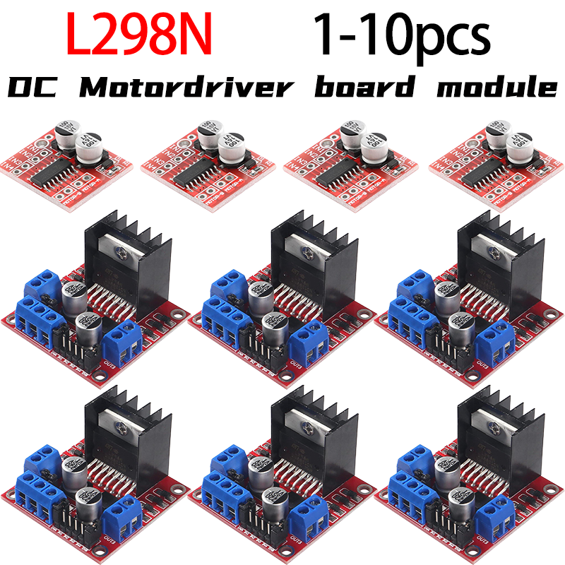 L298N Motor Driver - L298n DCモーターコントローラーモジュール,arduino,l298n,ステッピングモーター,インテリジェントカーロボット,ブレッドボード,高出力,l298 dc