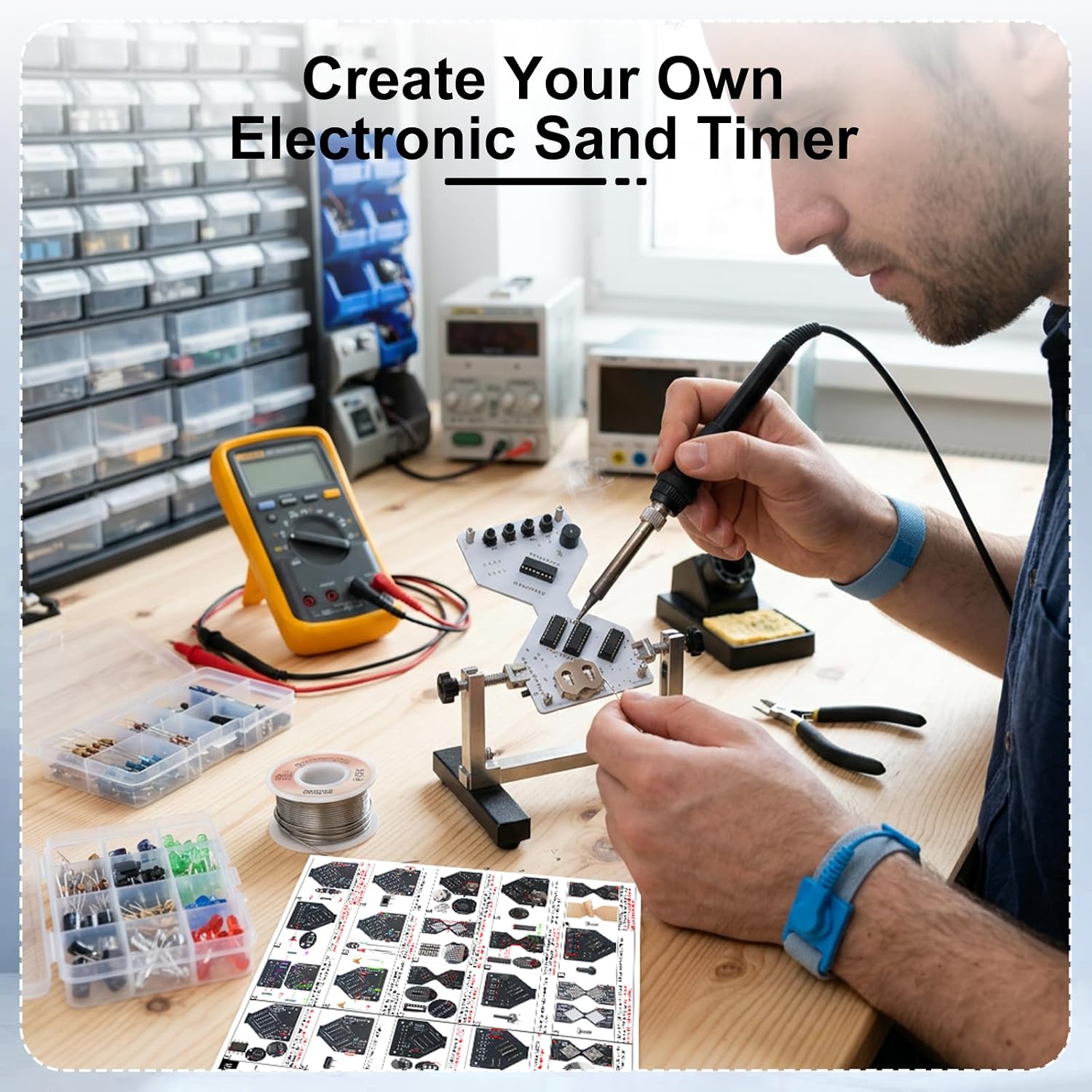 DIY電子砂時計はんだ付けキット LED砂時計 1～99分調 - Diy Electronics Kits For Adults のレビューと価格