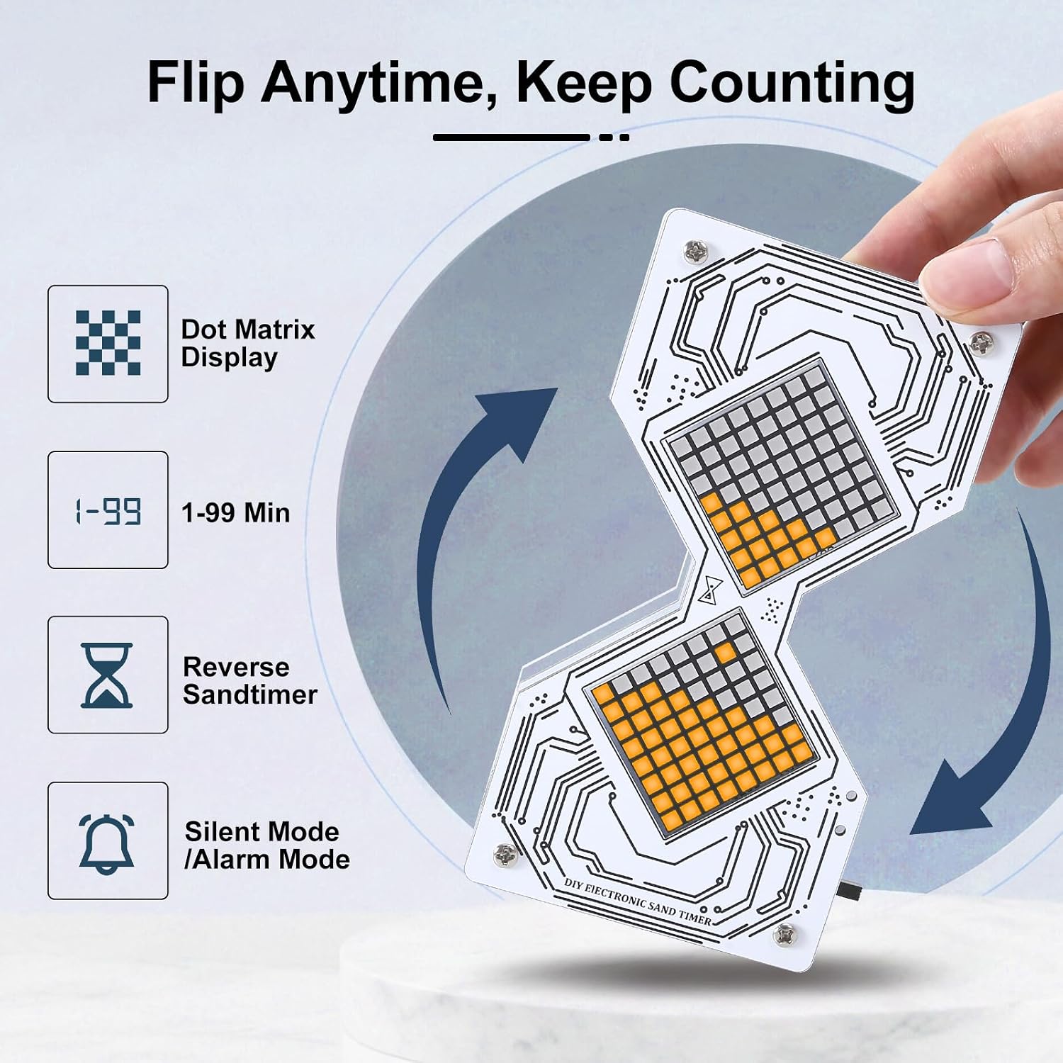 DIY電子砂時計はんだ付けキット LED砂時計 1～99分調 - Diy Electronics Kits For Adults のレビューと価格