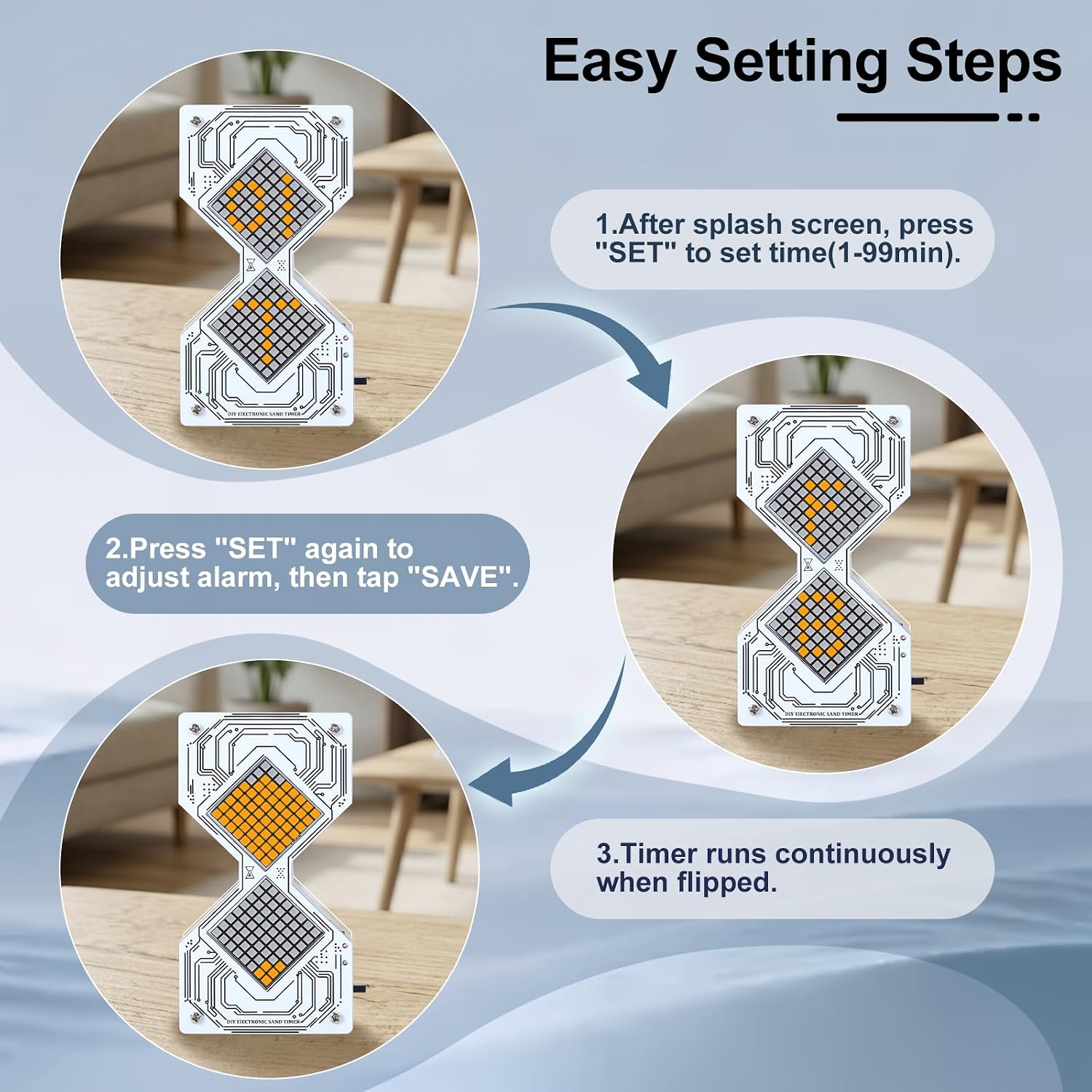 DIY電子砂時計はんだ付けキット LED砂時計 1～99分調 - Diy Electronics Kits For Adults のレビューと価格