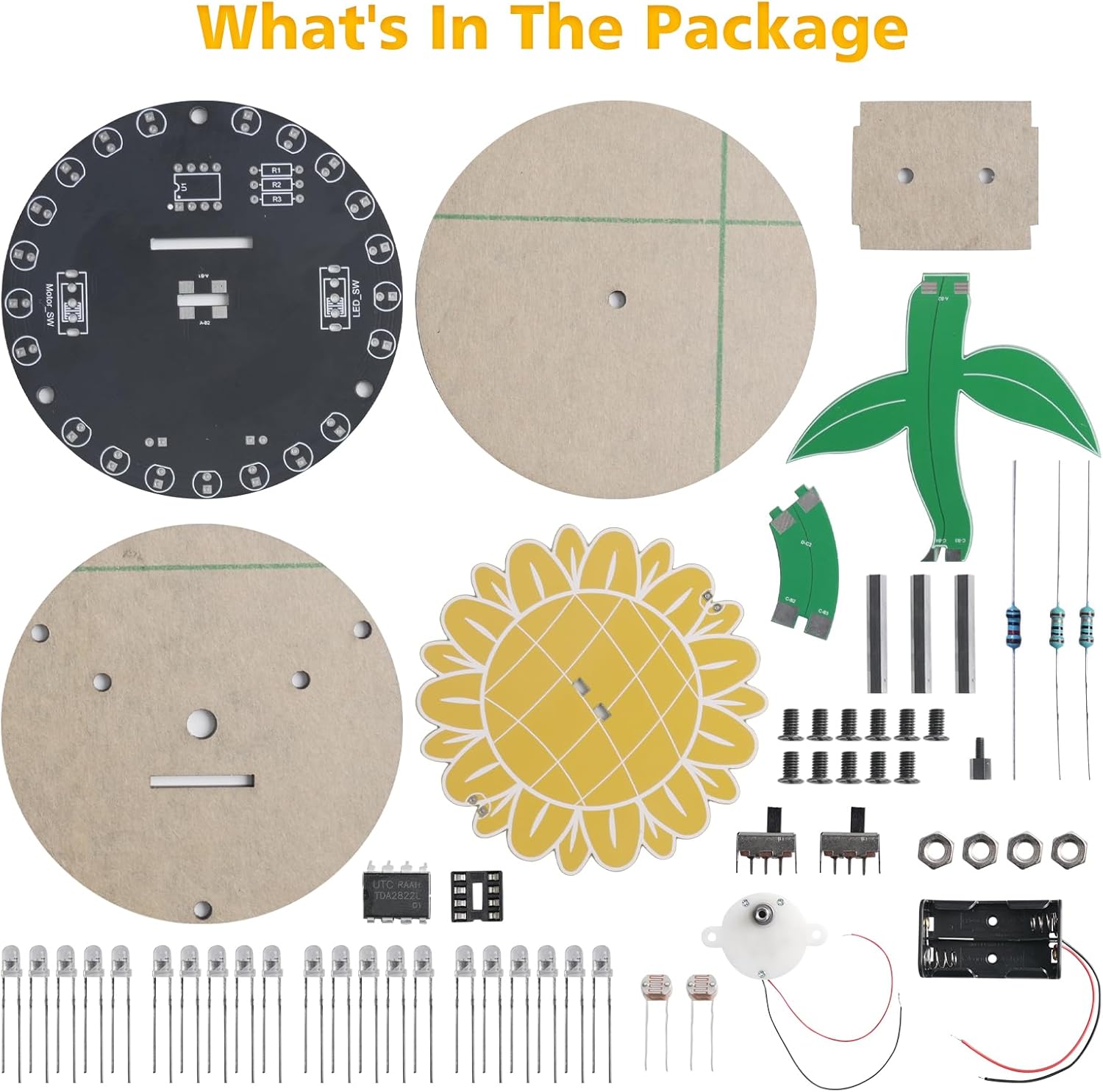 光追いかけひまわりはんだ付け練習キット DIY 回転ひまわり - Diy Electronics Kits For Adults のレビューと価格