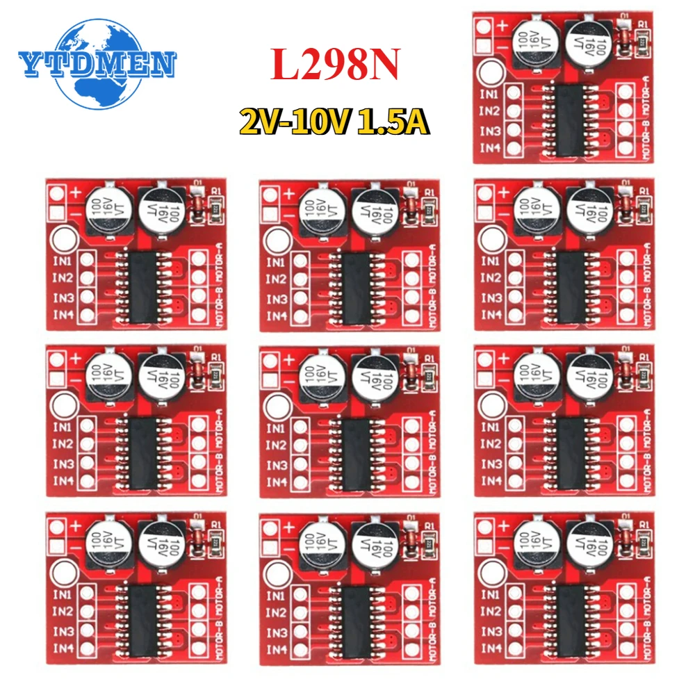 1/5/10 個 MX1508 DC モータードライバーモジ - L298N Motor Driver のレビューと価格