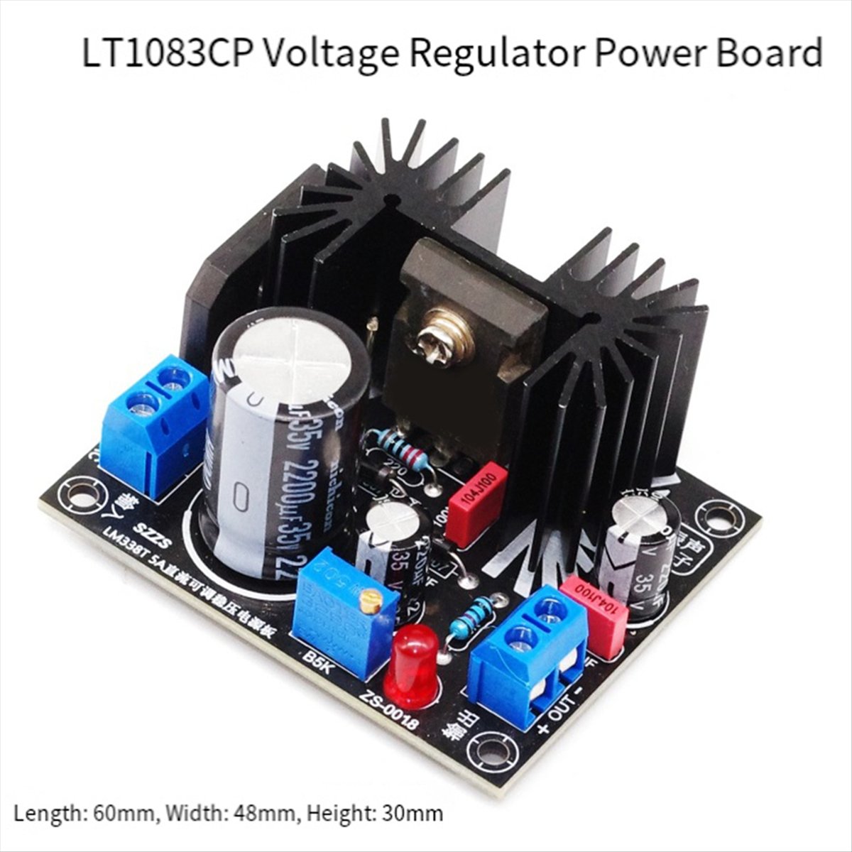 TCE 調整可能なリニア安定化電源ボード LT1083 7A - Diy Electronics Filament のレビューと価格