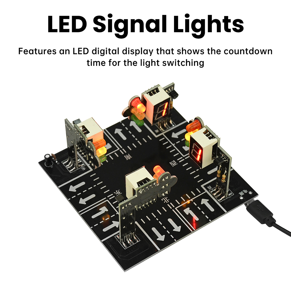 サウンド付き信号機シミュレーターキット 点滅ライト DIY  - Diy Electronics Kits For Adults のレビューと価格