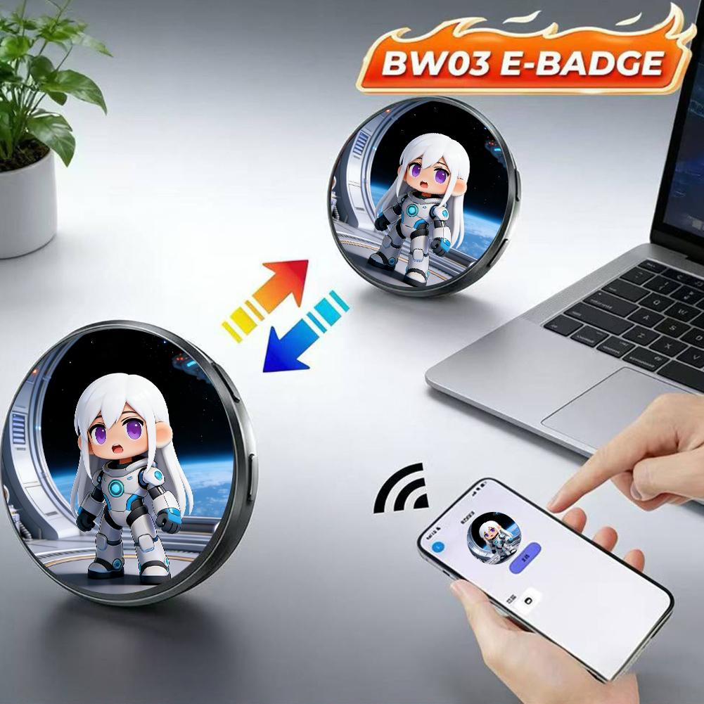 Ebadge 電子バッジペンダントアニメ 2D バッジ写真ビ - Diy Electronics Videos のレビューと価格