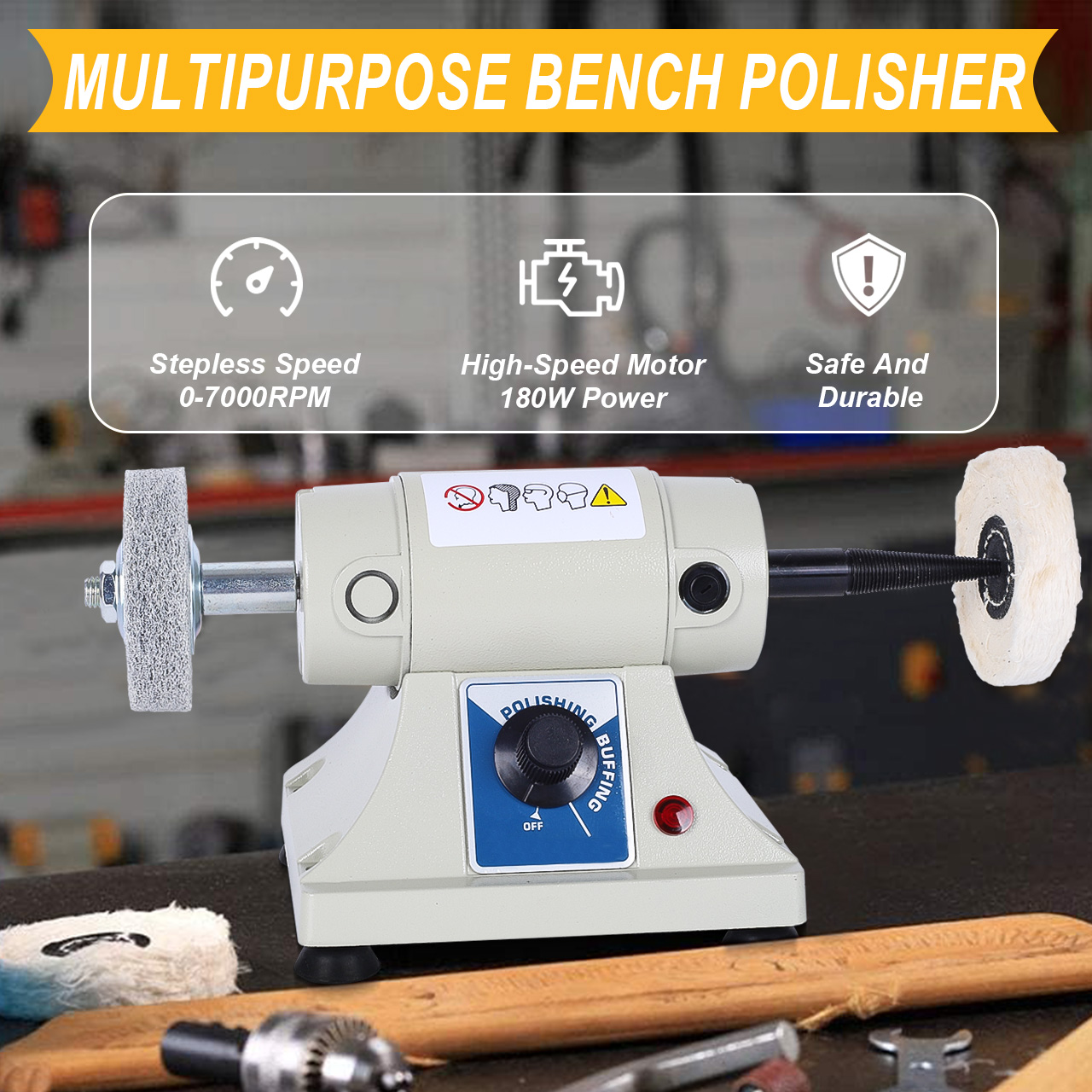 TOOLTOS調整可能速度ジュエリー研磨＆研削機ベンチ旋盤ツ - Diy Electronics Workbench のレビューと価格
